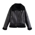 Women's Biker-style Cropped Casual Jacket - Image 2