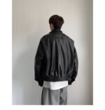Vintage Motorcycle Leather Coat Men's Autumn - Image 5