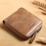 Manbang Full Zipper Top Layer Cowhide Wallet Men's Leather Short - Image 7