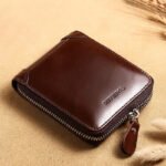 Manbang Full Zipper Top Layer Cowhide Wallet Men's Leather Short - Image 3