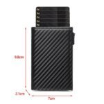 Carbon Fiber Large Capacity Automatic Aluminum Box Anti-theft Swiping Multiple Card Slots Tri Fold Card Holder Wallet - Image 5