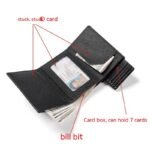 Carbon Fiber Large Capacity Automatic Aluminum Box Anti-theft Swiping Multiple Card Slots Tri Fold Card Holder Wallet - Image 6