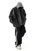 Men's Vintage PU Leather Coat - Image 2