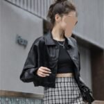 Short Leather Jacket New Vintage Women's Fashion - Image 3