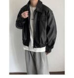 Vintage Motorcycle Leather Coat Men's Autumn - Image 7