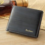 Men's Wallet Short Wallet Glossy Leather Wallet - Image 2