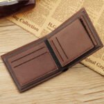 Men's Wallet Short Wallet Glossy Leather Wallet - Image 3