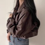 Versatile Short Jacket PU Leather Women - Image 9