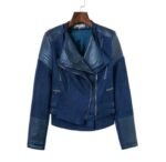 Spliced Faux Leather Suede Jacket Women Black Moto Coat Punk Camel Suede jaquetas couro Casaco chaquetas PU Slim Jacket - Image 4