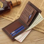 Men's Wallet Short Wallet Glossy Leather Wallet - Image 5