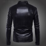 Carli Moto Leather Men's Jacket Black Bottom - Image 4