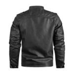 Men's Black Pu Leather Biker Jacket VINTAGE REAL MOTORCYCLE JACKETS FOR MEN - Image 5