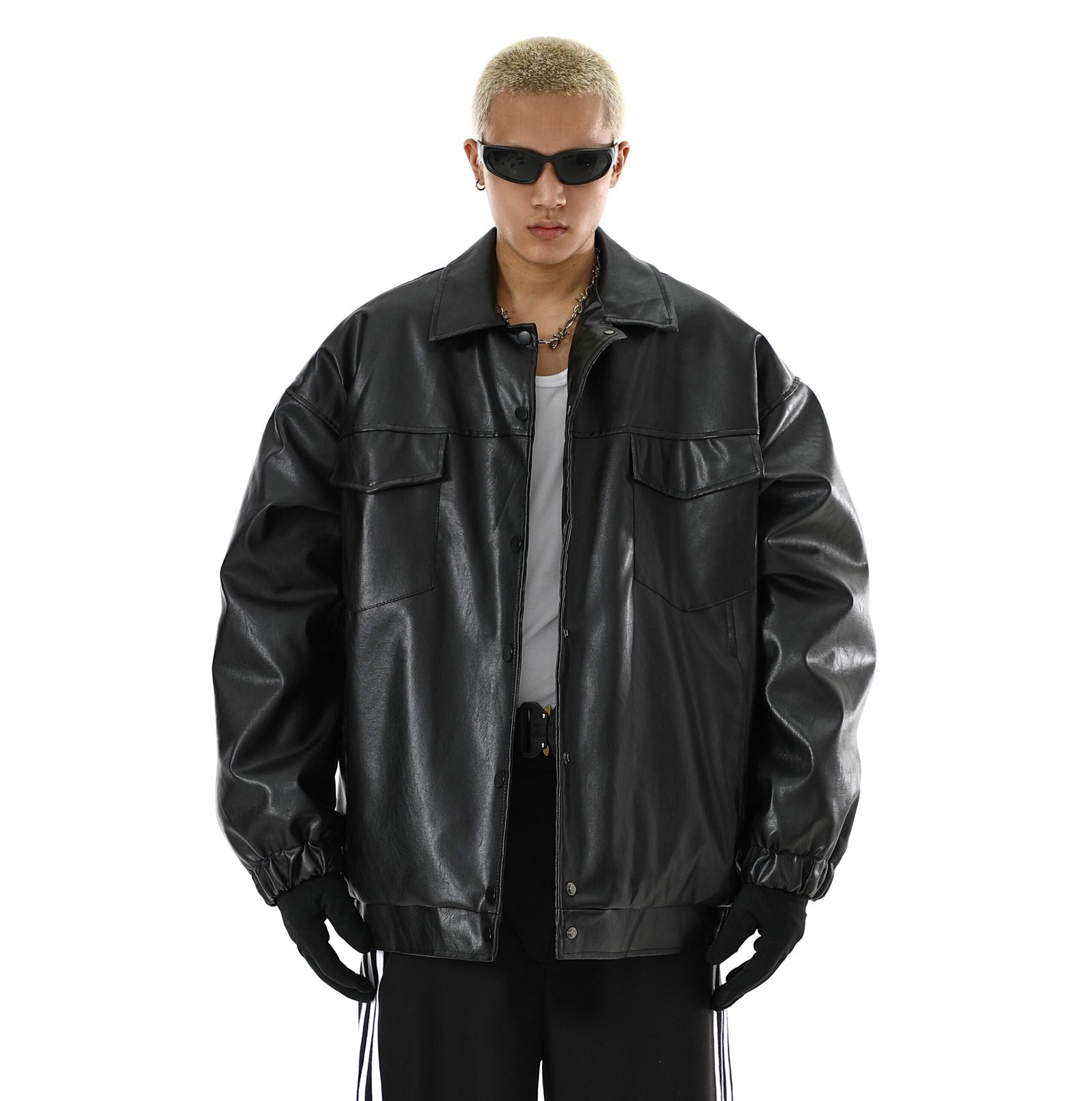a64457a4-b116-4aa3-89c9-e2e68001069a.jpg Men's Vintage PU Leather Coat - Image 1