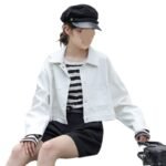 Short Leather Jacket New Vintage Women's Fashion - Image 5