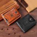 Personalized Dollar Wallet Men's Two-fold Buckle Multiple Card Slots Wallet Purse