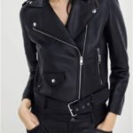 Vintage Moto Leather Jacket Women