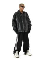 Men's Vintage PU Leather Coat - Image 5