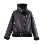 Women's Biker-style Cropped Casual Jacket - Image 6