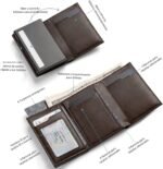 Carbon Fiber Large Capacity Automatic Aluminum Box Anti-theft Swiping Multiple Card Slots Tri Fold Card Holder Wallet - Image 3