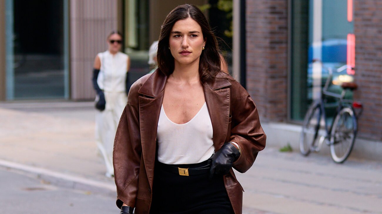 women's bikker leather jackets with blouse