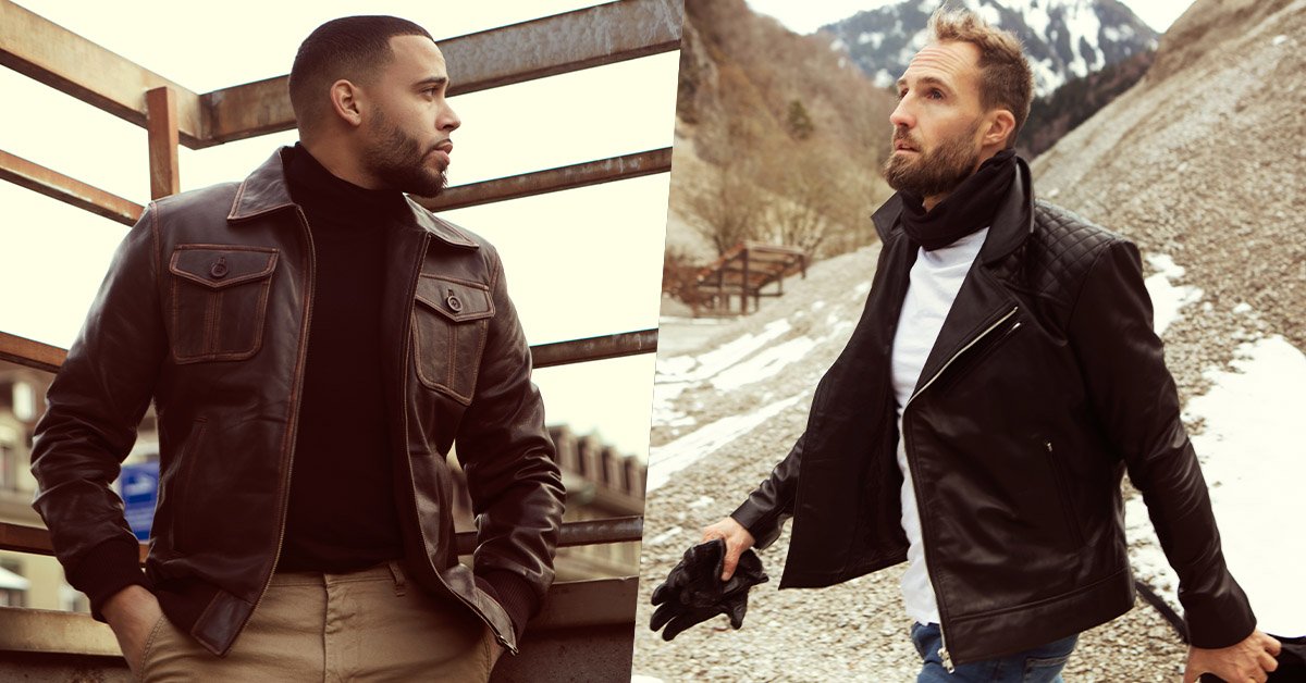 bomber vs biker leather jacket