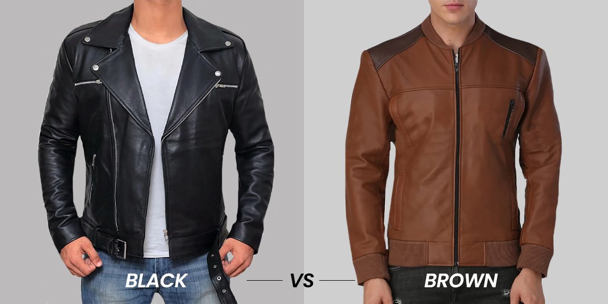 black vs brown leather jacket