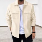 Lapel Zipper Casual Jacket Men's Coat - Image 3