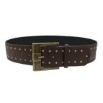 Womens Retro Punk Style Leather Belt With Rivet Decorations - Image 4