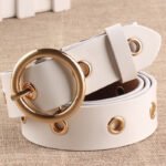 Classic Round Buckle No Hole Belt - Image 3