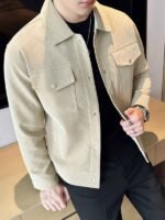 Men's Lapel Short Multi Pocket Jacket - Image 2
