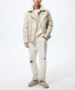 Men's Lapel Suede Double-sided Jacket - Image 3