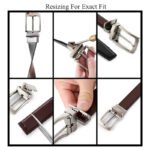2-in-1 Reversible Belts For Woman,Woman Belt, Leather Dress Belts With Single Prong Buckle For Suits, Jeans, Uniform - Image 2