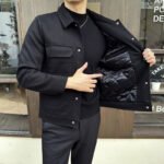 Winter Men's Short Suit Jacket Woolen Lapel Slim Jacket - Image 4