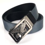 Two-tone Nylon Mens Trendy Belt With A Toothless Rotating Automatic Buckle - Image 6