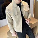 Men's Lapel Short Multi Pocket Jacket - Image 3