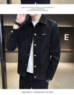 Suede Lapel Spring Men's Jacket - Image 6
