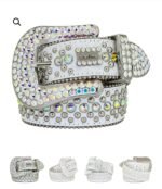New Rhinestone Belt With Top-grain Leather Unisex - Image 7