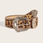 Womens Vintage American-Style Leopard-Print Belt - Image 5