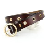 Classic Round Buckle No Hole Belt - Image 5