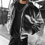 Men's Lapel Style Zip Baseball Jacket - Image 4