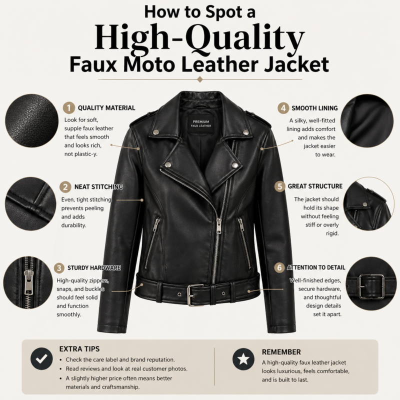 How to Spot a High-Quality Faux Moto Leather Jacket