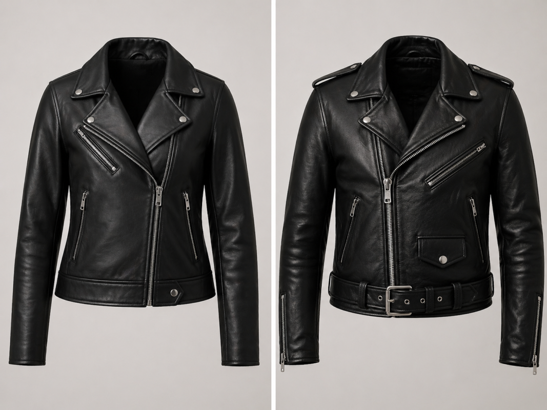 faux moto leather jacket vs biker jacket