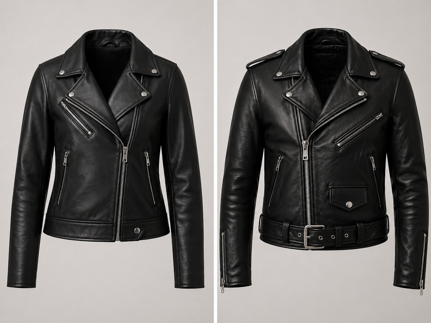faux moto leather jacket vs biker jacket