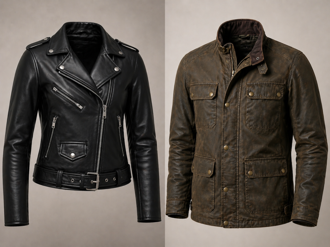 waxed canvas vs faux leather jacket