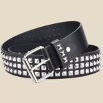 Square Bead Rivet Metal Pyramid Belt