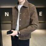 Suede Lapel Spring Men's Jacket - Image 2