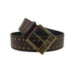 Womens Retro Punk Style Leather Belt With Rivet Decorations - Image 6