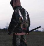 Racer Armor Crimson Gradient Denim Jacket - Image 2
