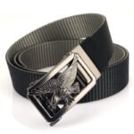 Two-tone Nylon Mens Trendy Belt With A Toothless Rotating Automatic Buckle - Image 7