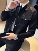 Men's Lapel Short Multi Pocket Jacket - Image 5